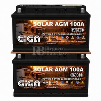 2 Bater�as Camper Caravana 12V 100 Amperios | Servicio y Arranque  GN100-AGM